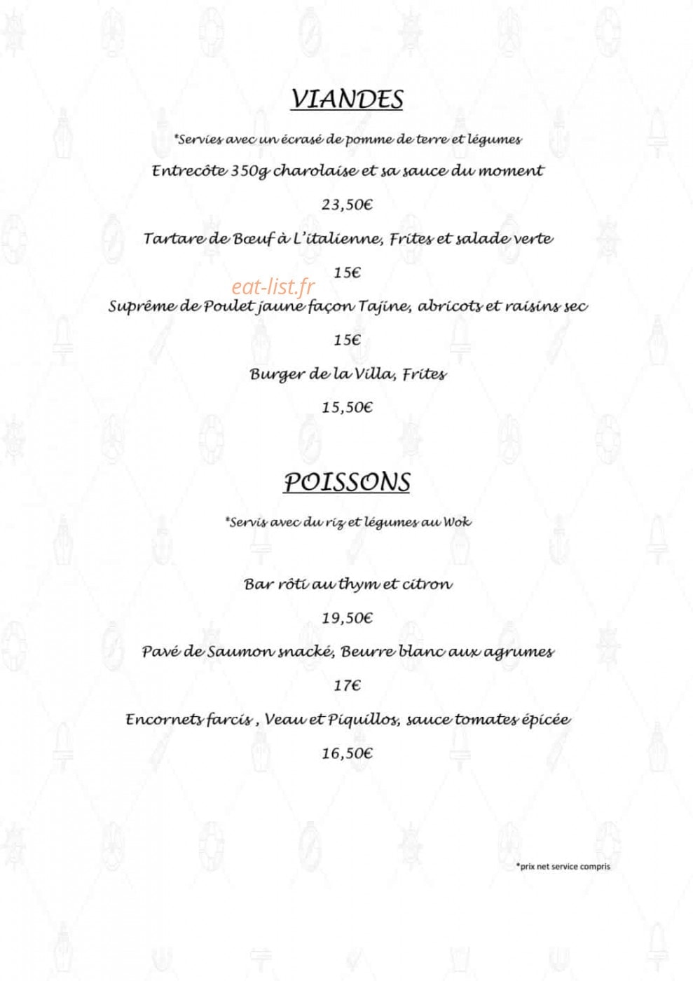 Le Café Maritime — carte page 5