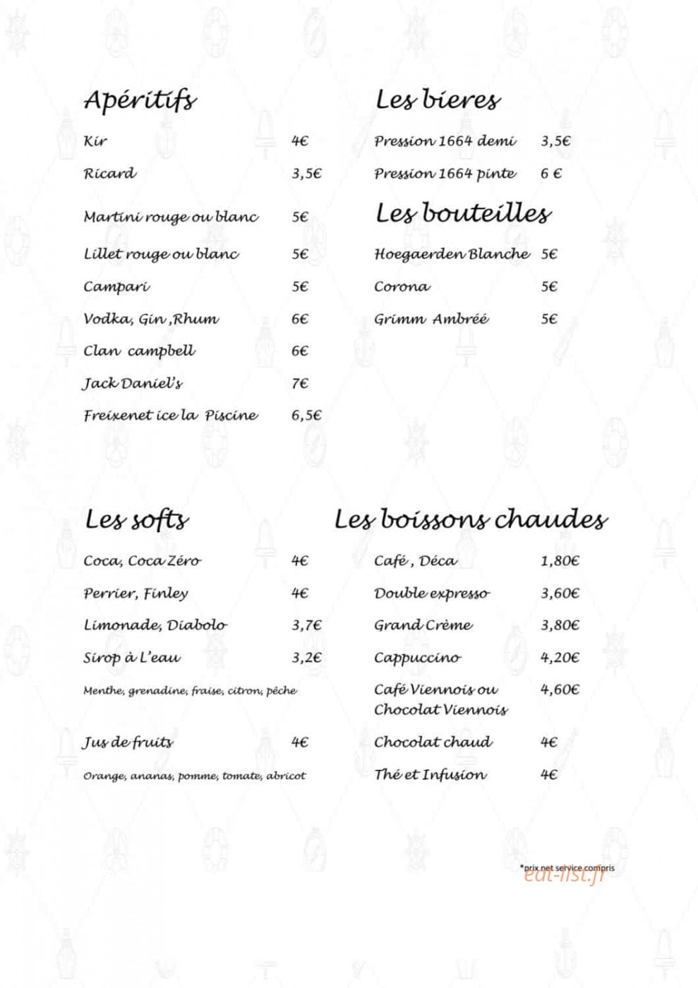 Le Café Maritime — carte page 3