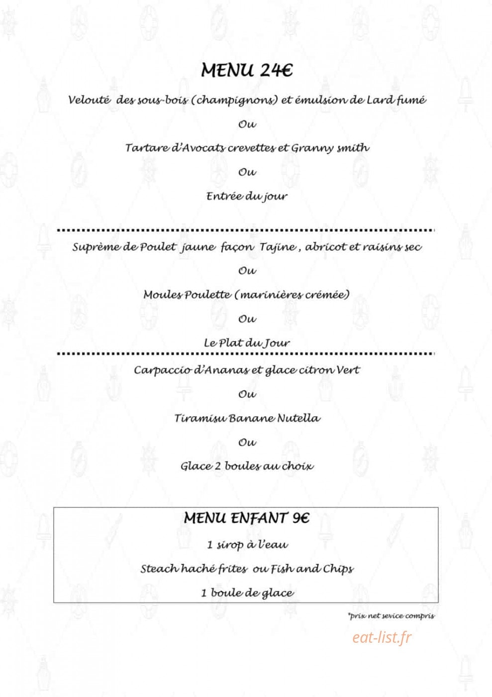 Le Café Maritime — carte page 6
