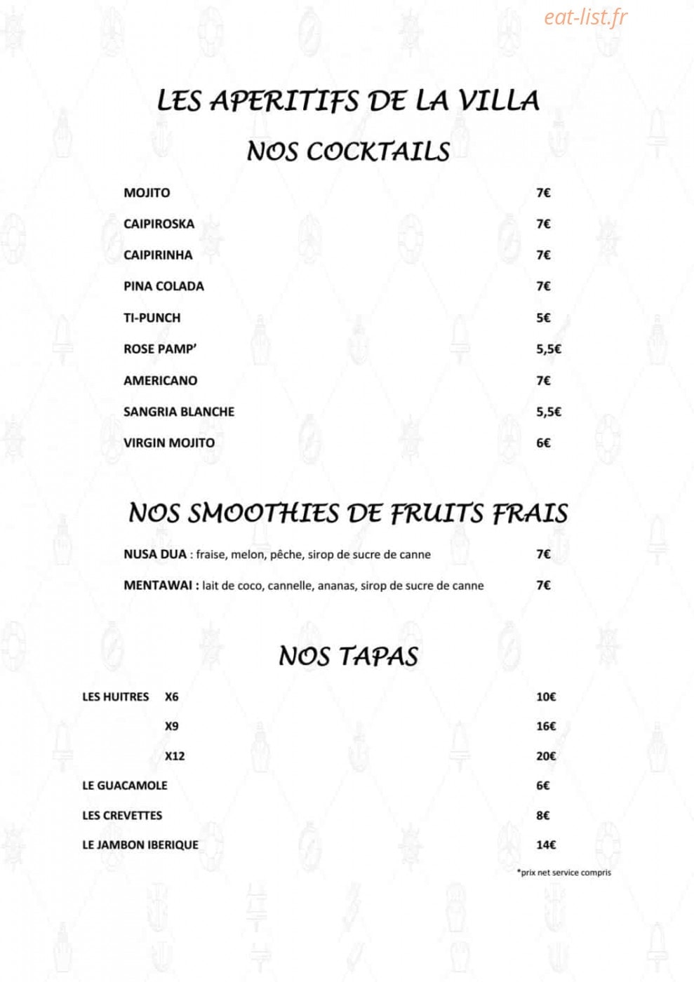 Le Café Maritime — carte page 2