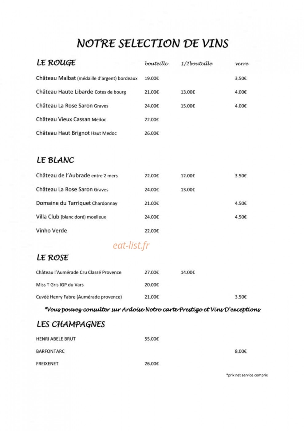 Le Café Maritime — carte page 8