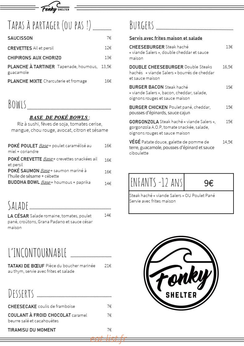 Fonky Shelter — carte page 1