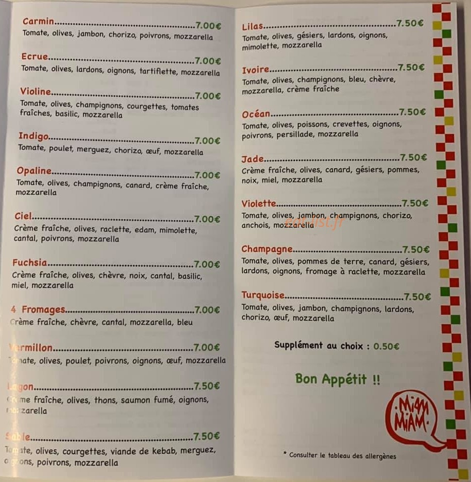 Le Camion Pizza Au Feu De Bois — carte page 2