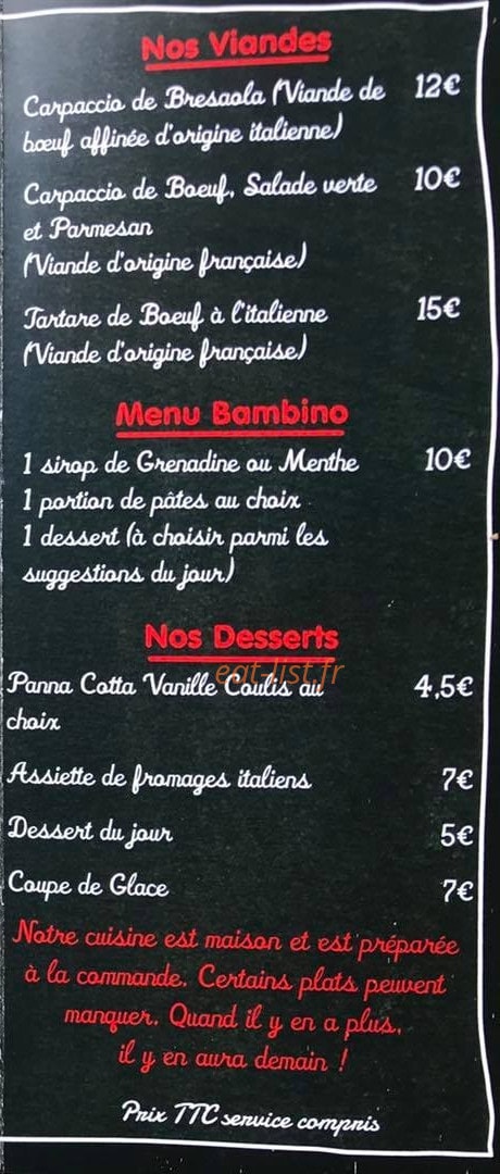 Le Petit Resto — carte page 3