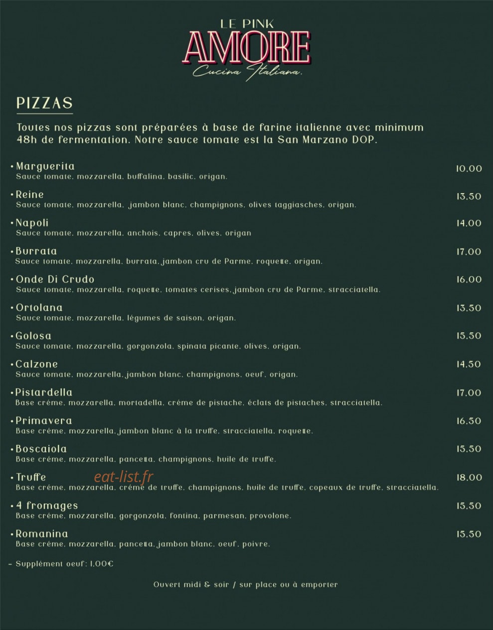 Le Pink Amore — carte page 3