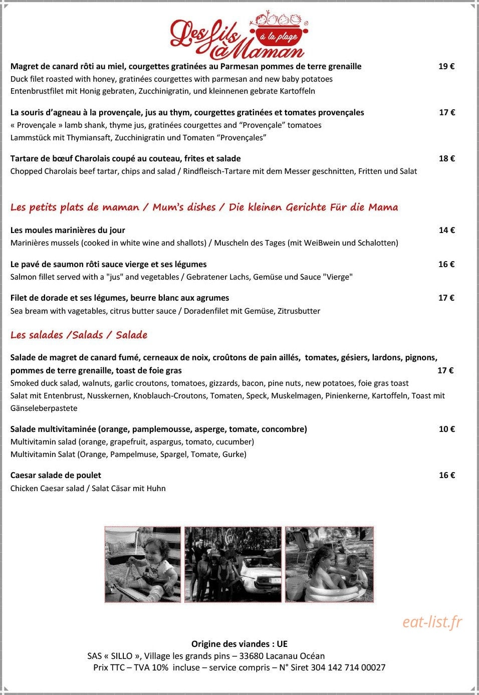 Les Fils à Maman — carte page 2