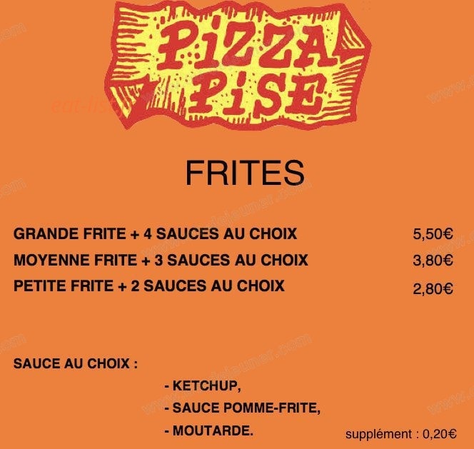 Pizza Pise — carte page 3