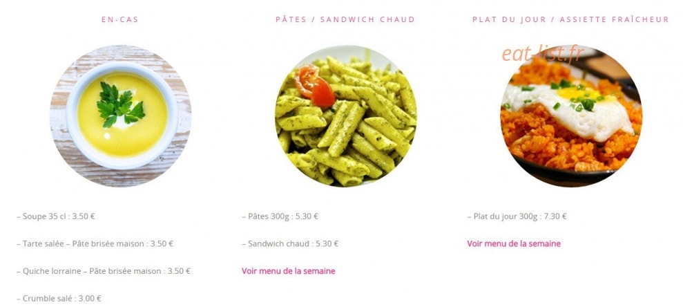 Au Goût du jour — carte page 3