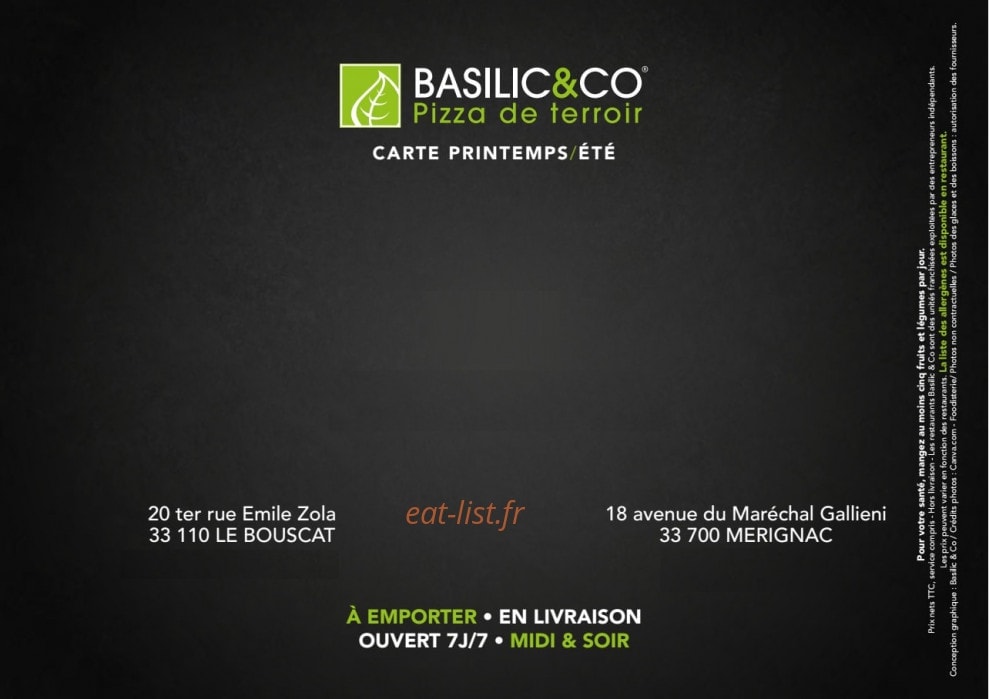 Basilic & Co — carte page 12