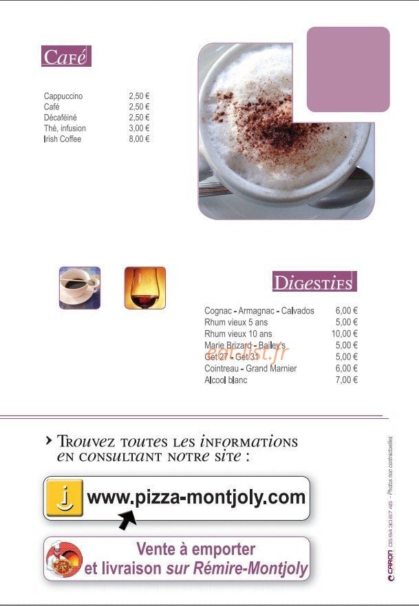 Bella Pizza — carte page 8