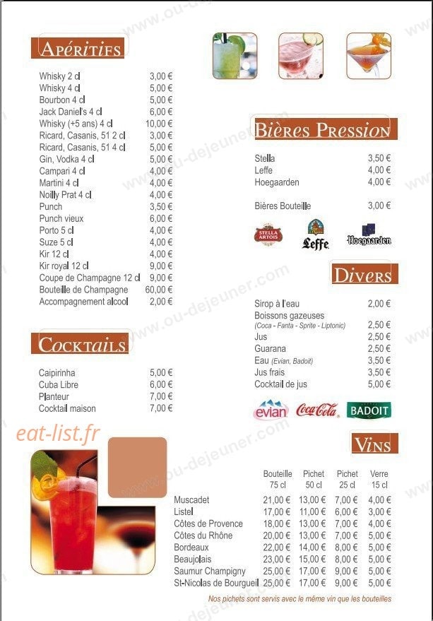 Bella Pizza — carte page 2