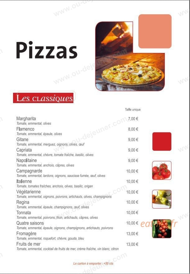 Bella Pizza — carte page 6