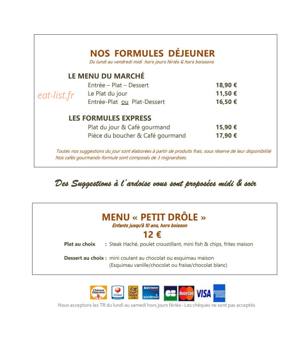 Brasserie Basile — carte page 3