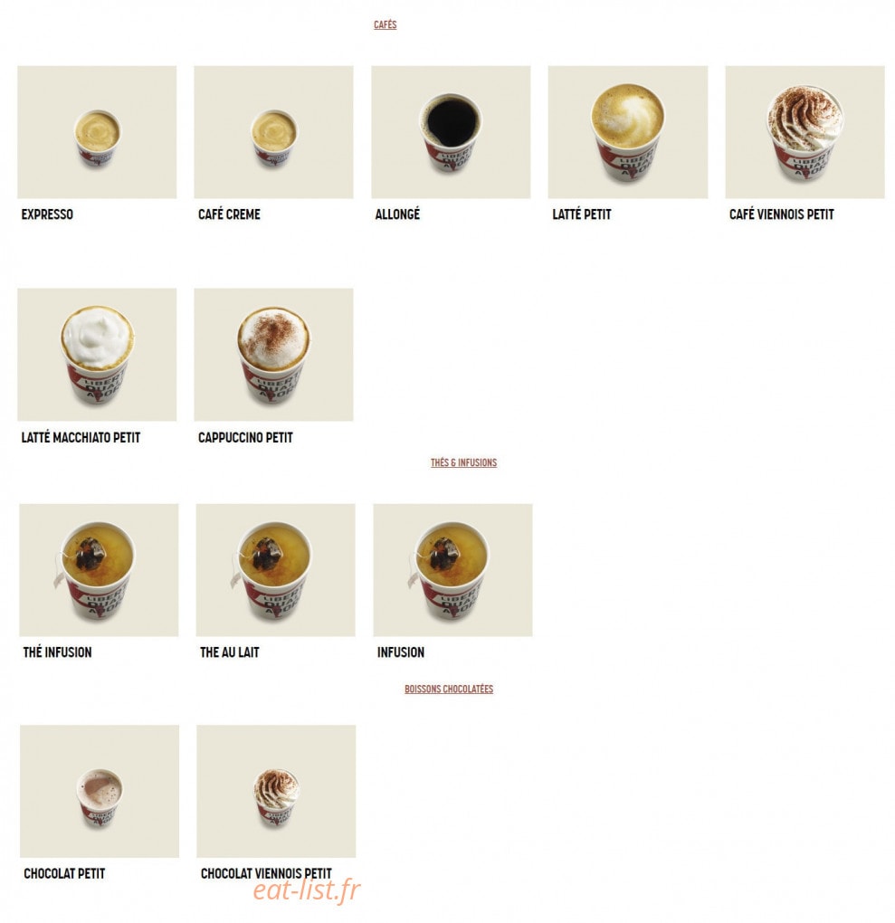 Brioche Dorée — carte page 7