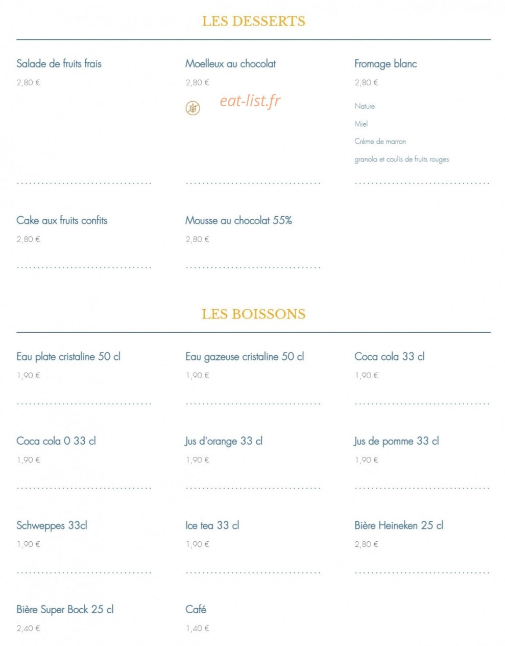Chez Simone — carte page 5