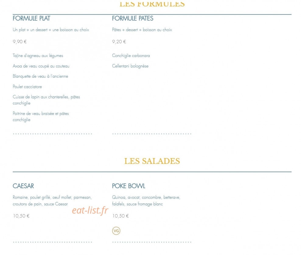 Chez Simone — carte page 3