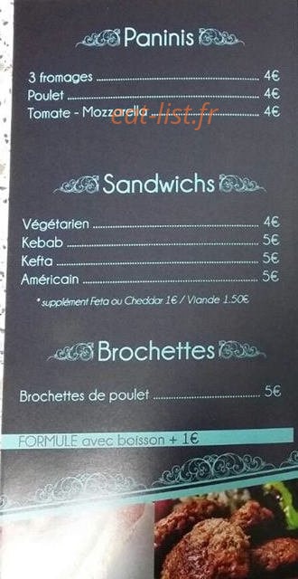 Chez Yeliz — carte page 3