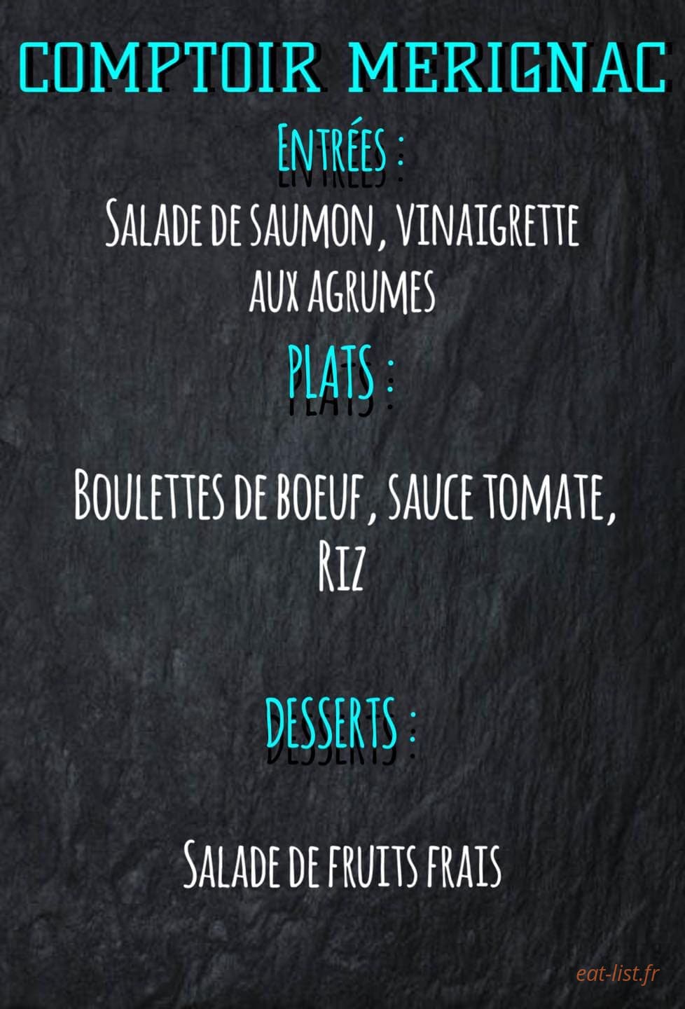 Comptoir Mérignac — carte page 1