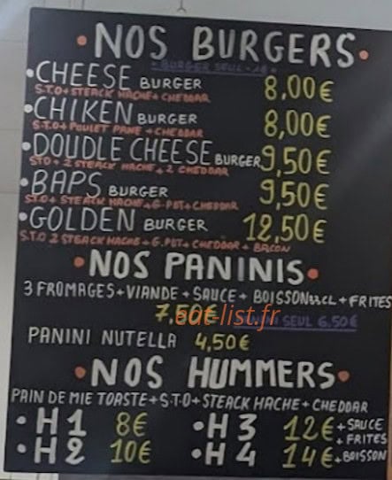 Golden Tacos — carte page 3