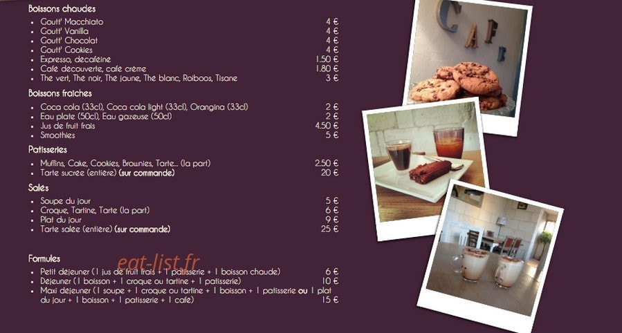 Goutte de Café — carte page 1