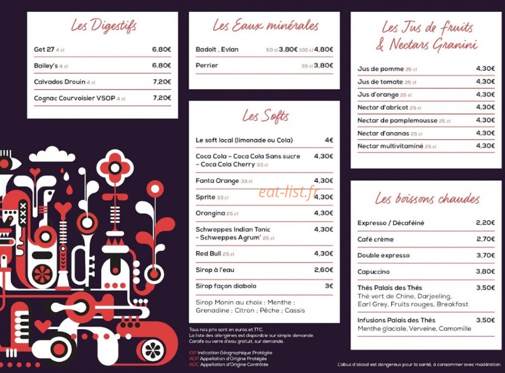 Grape Bar — carte page 2