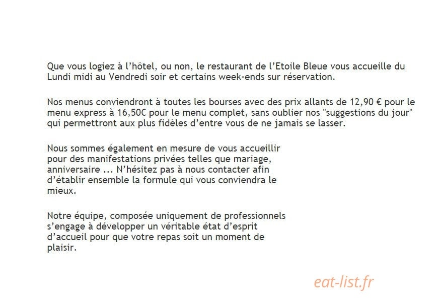 L’étoile Bleue — carte page 1