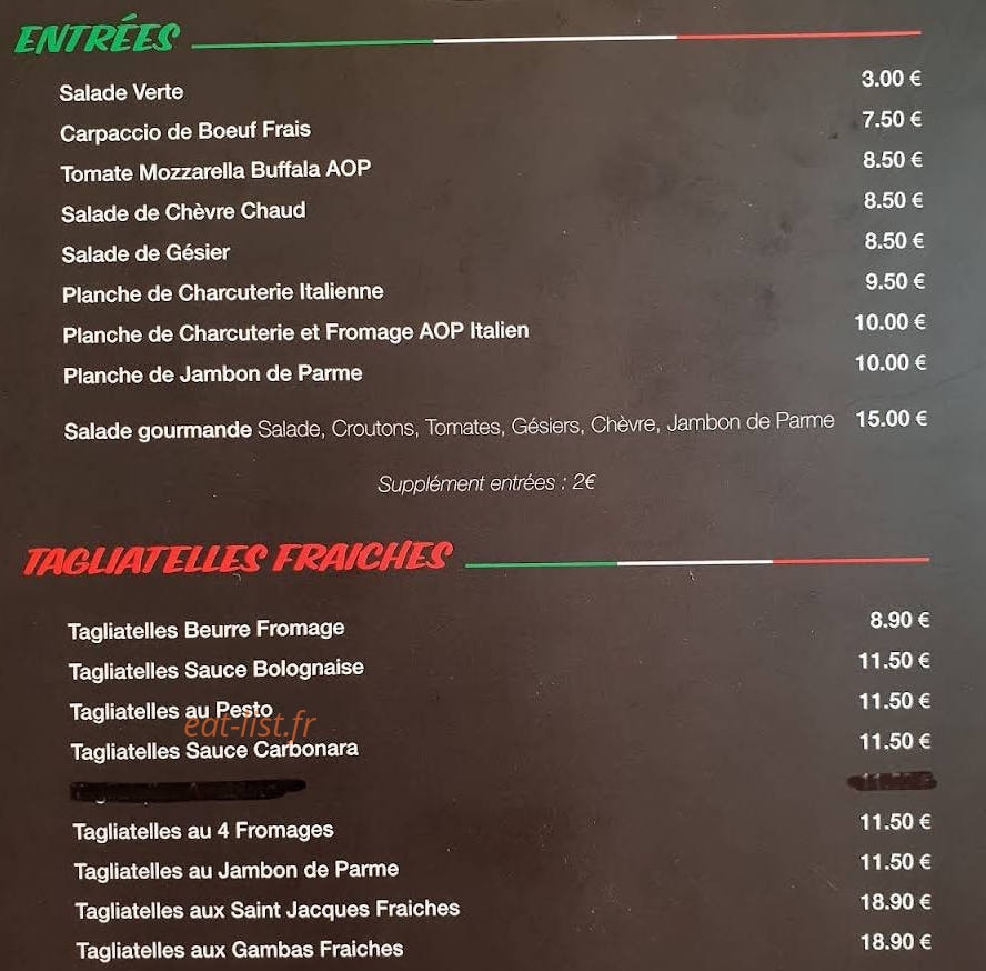 L'Italiano — carte page 1