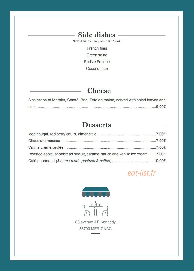 La Brasserie du M — carte page 6
