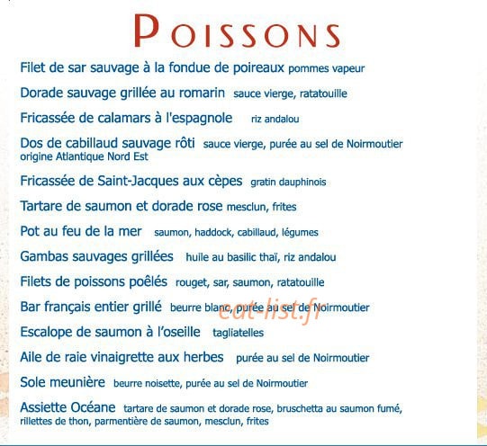 La Criée — carte page 4