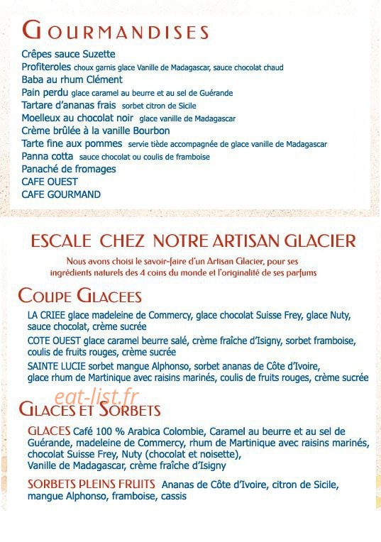 La Criée — carte page 8