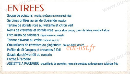 La Criée — carte page 3