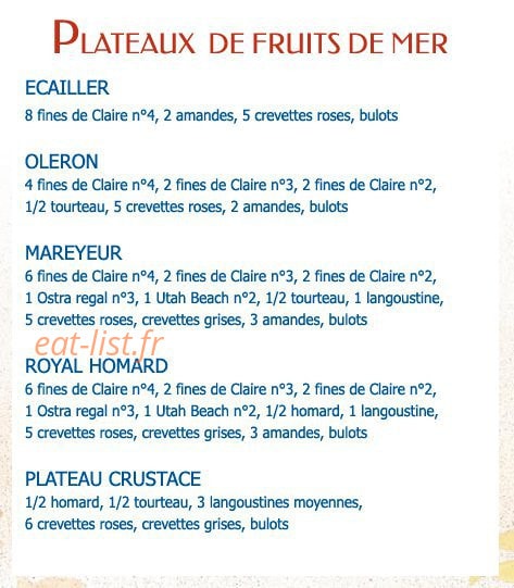 La Criée — carte page 1