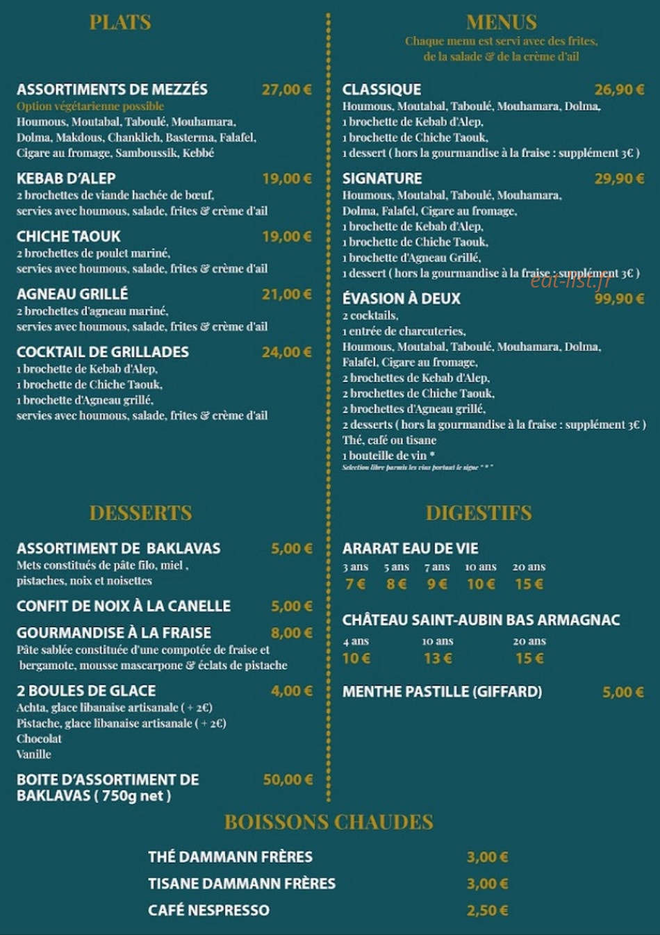 La Mandoline — carte page 2