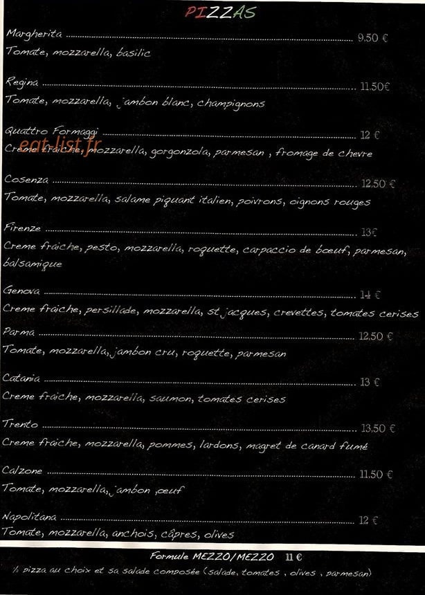 La Pausa — carte page 1