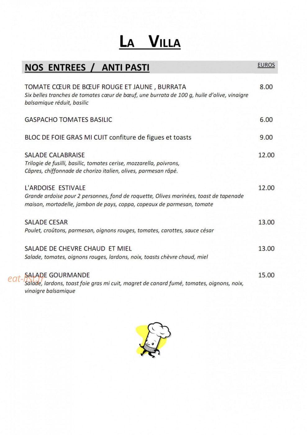 La villa — carte page 1