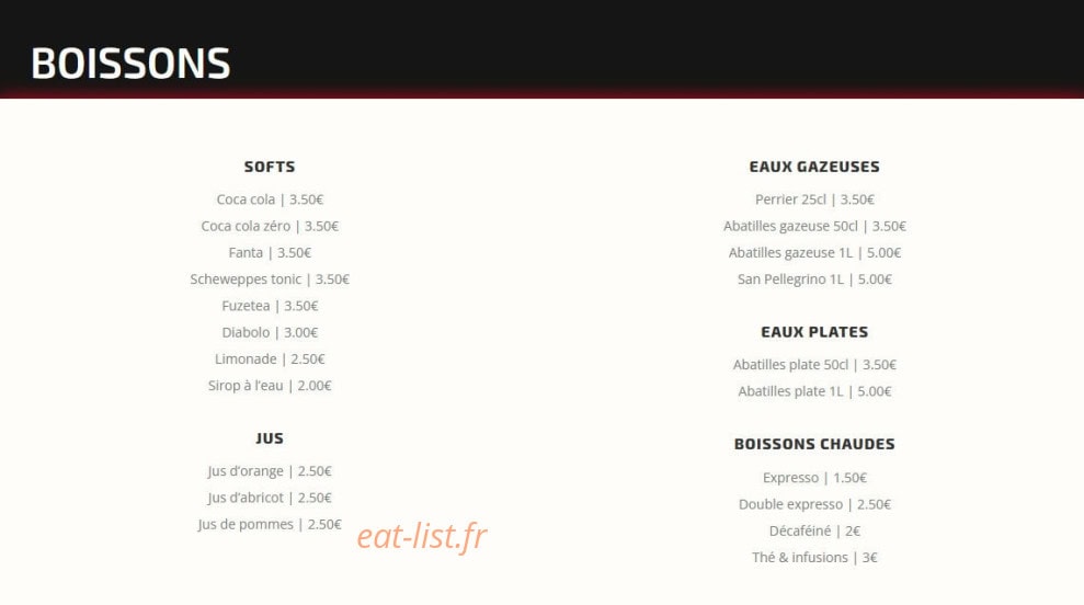 Le 15 lounge — carte page 2