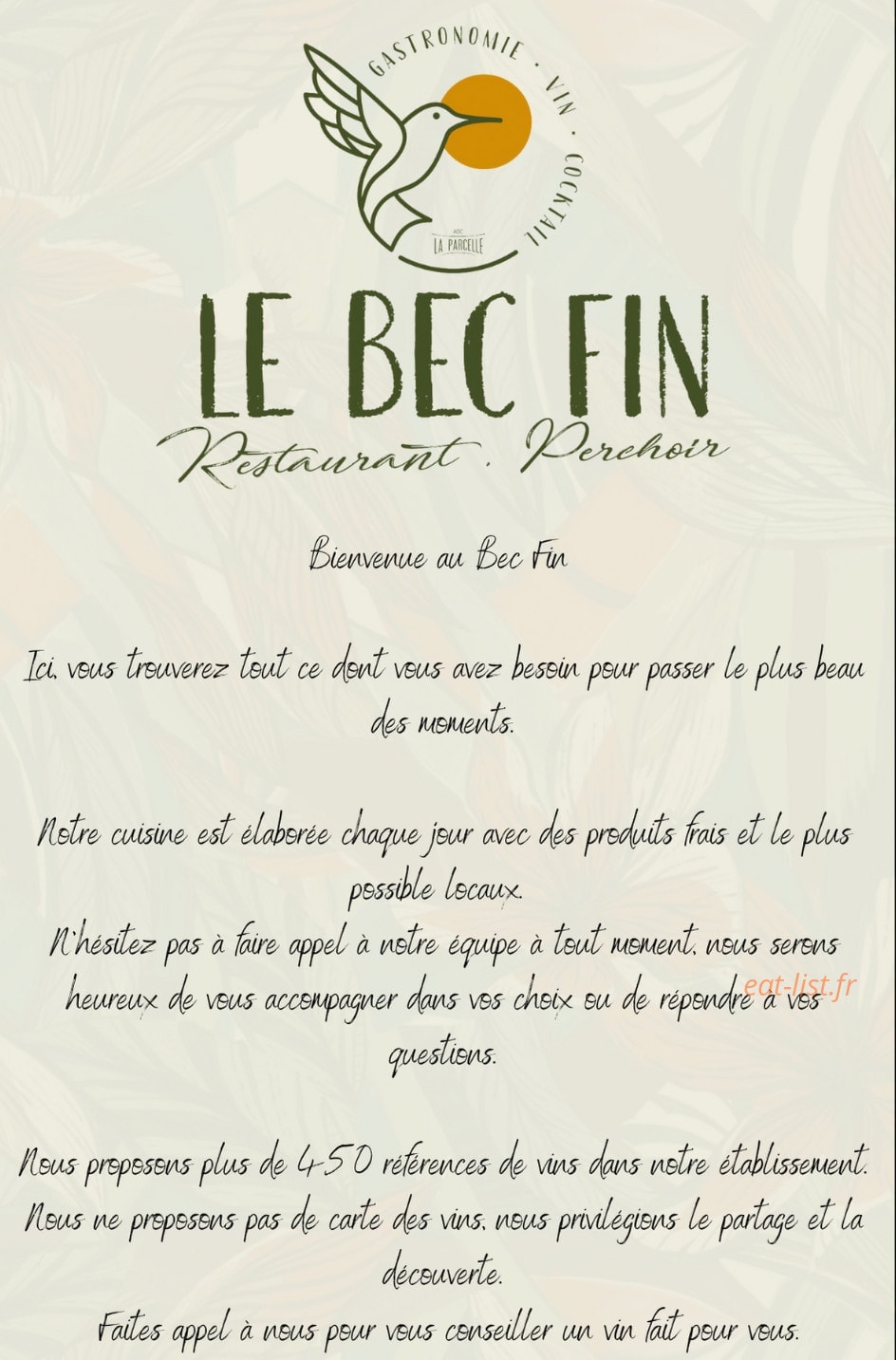 Le Bec Fin à Merignac - menu et photos