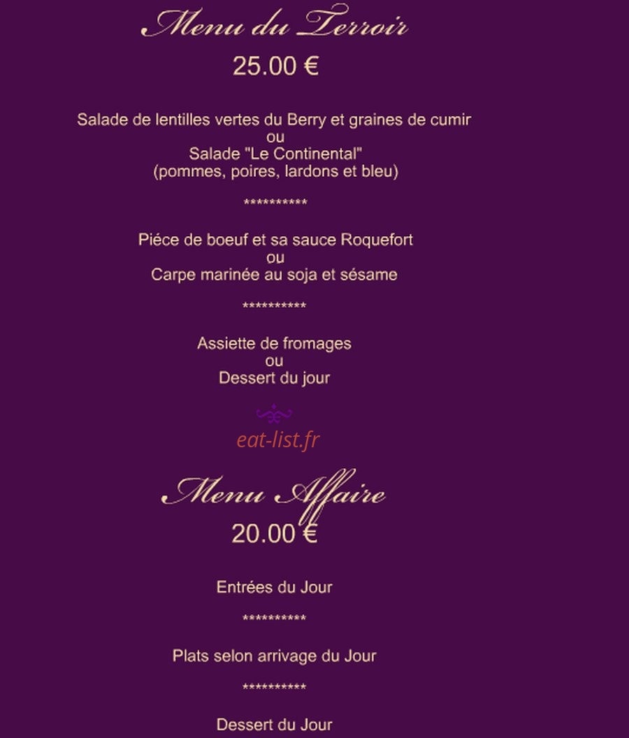Le Continental — carte page 3