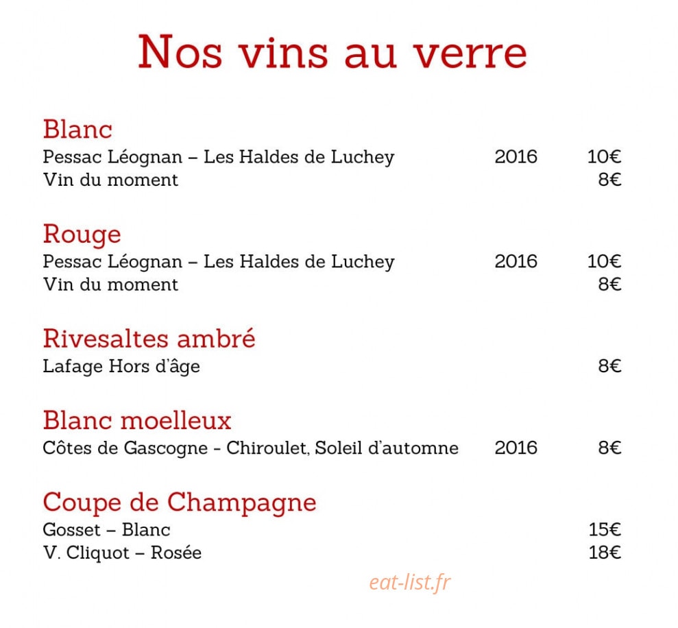Le Moka — carte page 19