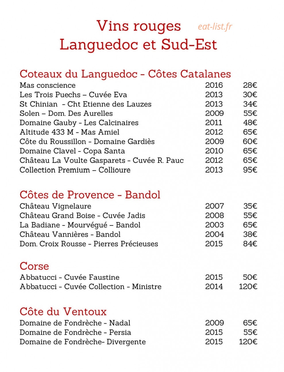 Le Moka — carte page 16