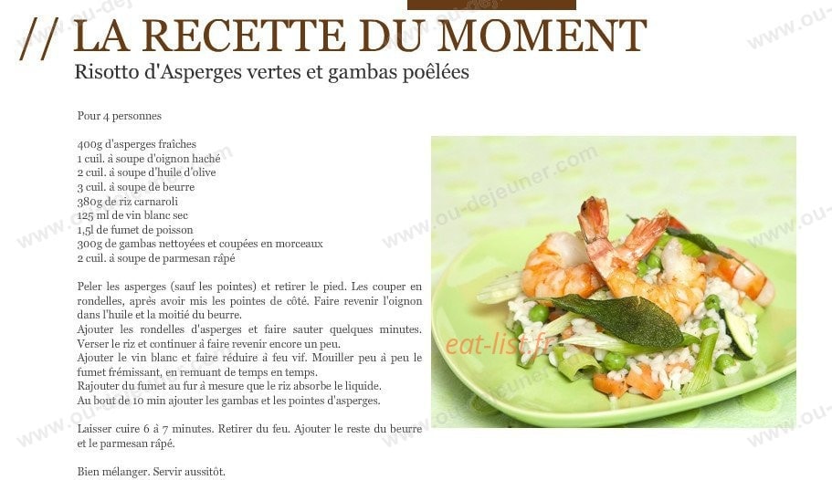 Le Risotto — carte page 7