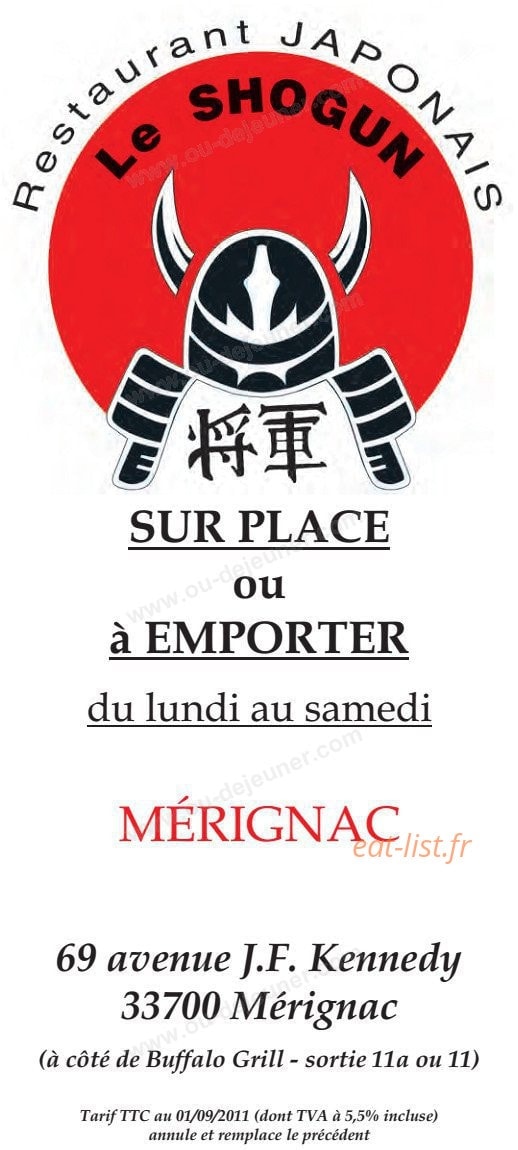 Le shogun — carte page 1