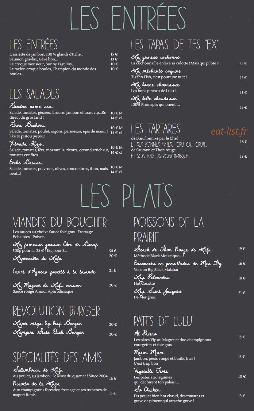 Lulu dans la prairie — carte page 1