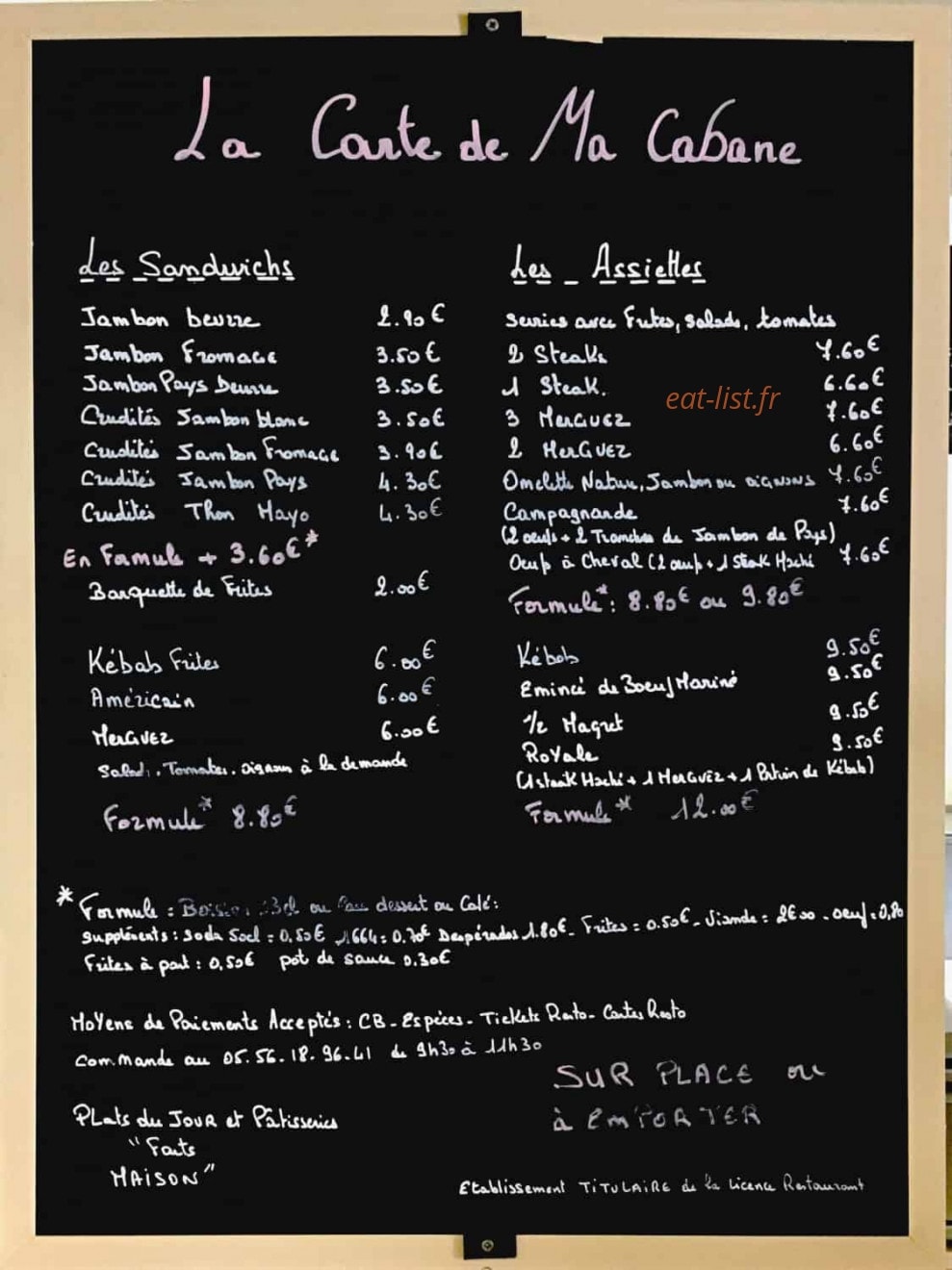 Ma Cabane — carte page 1