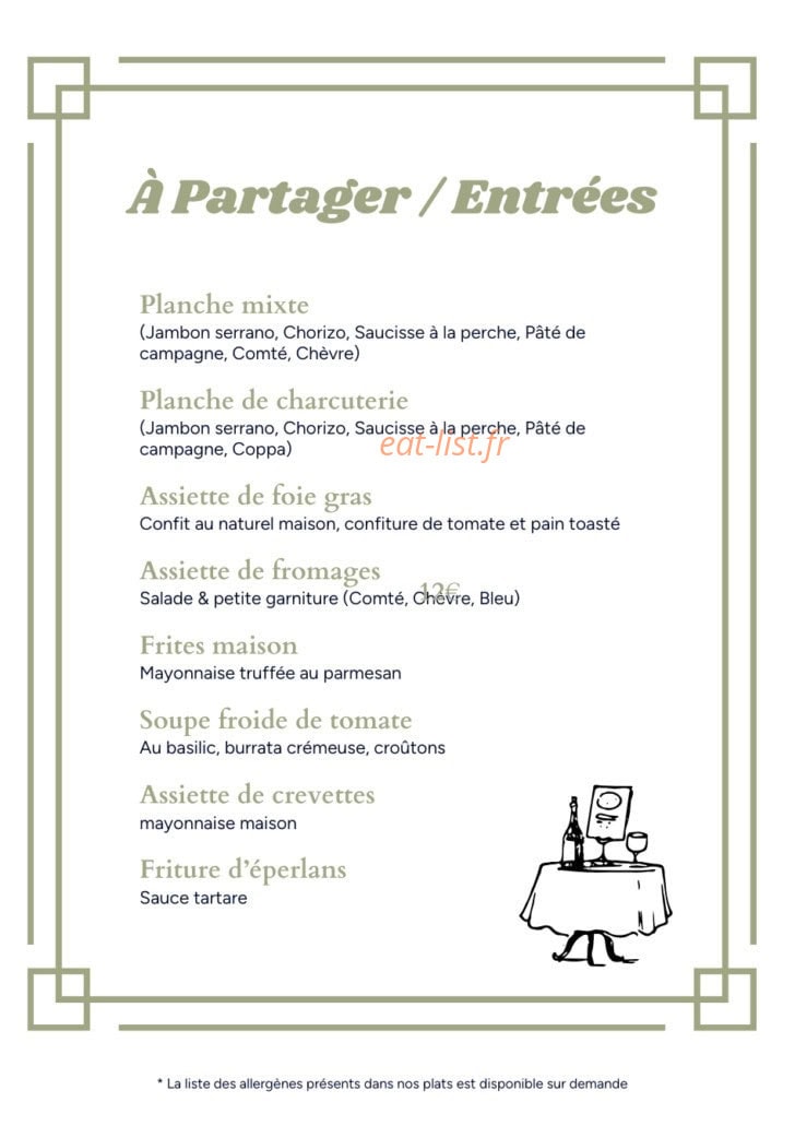 O'Bistroy — carte page 3