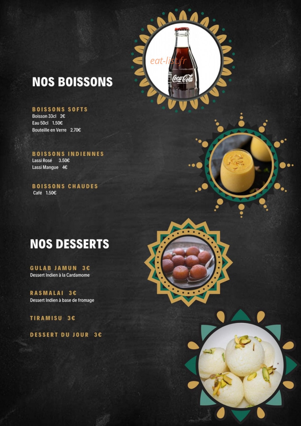 Papadum Indian Food — carte page 6