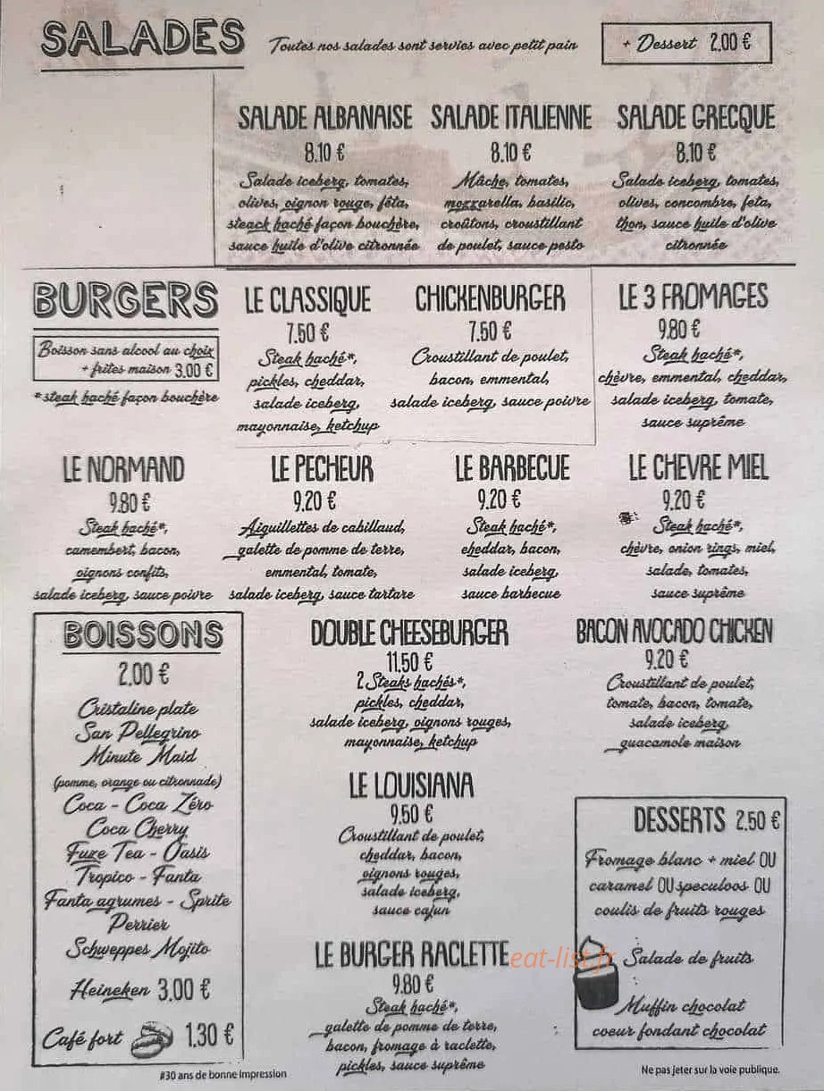 Rest Ô Buro — carte page 1