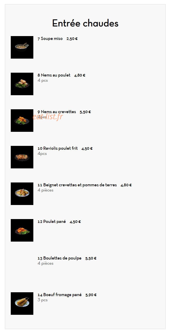Sushi Kòbbo — carte page 5