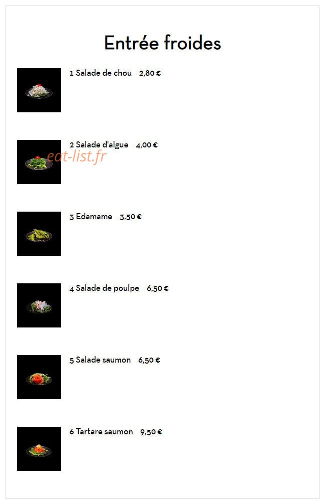 Sushi Kòbbo — carte page 4