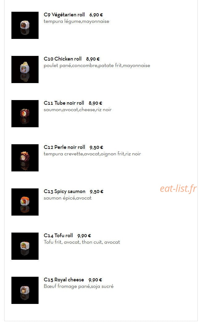 Sushi Kòbbo — carte page 7